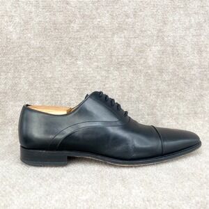 Magnanni Mens 10M Saffron Cap Toe Oxford Black Leather Dress Shoes Lace‎ Up
